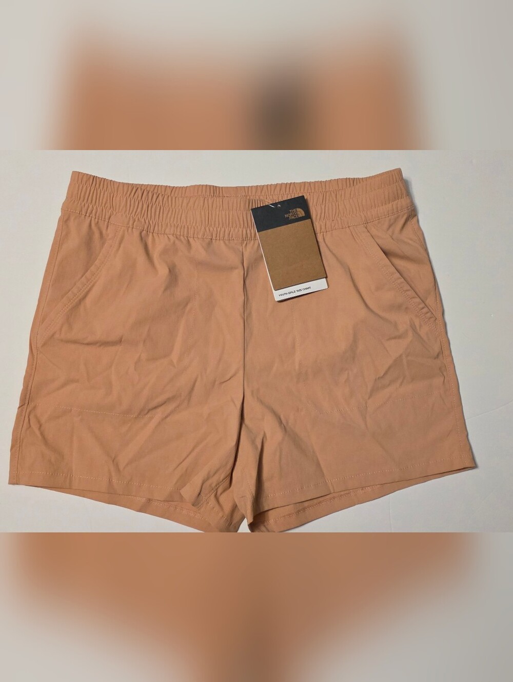 The North Face Girls Tan Elastic-Waist Shorts